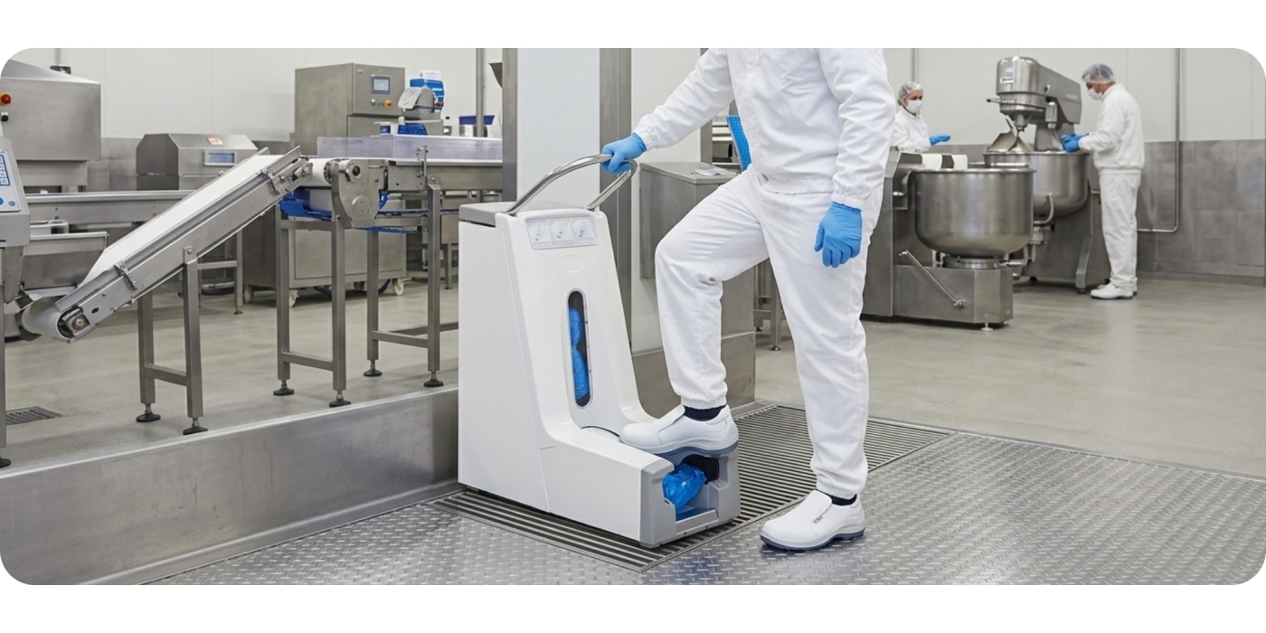 Dispenser automatico copriscarpe: 5 vantaggi per igiene e velocità nelle aree operative